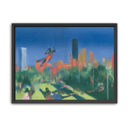 Swinging over the city park