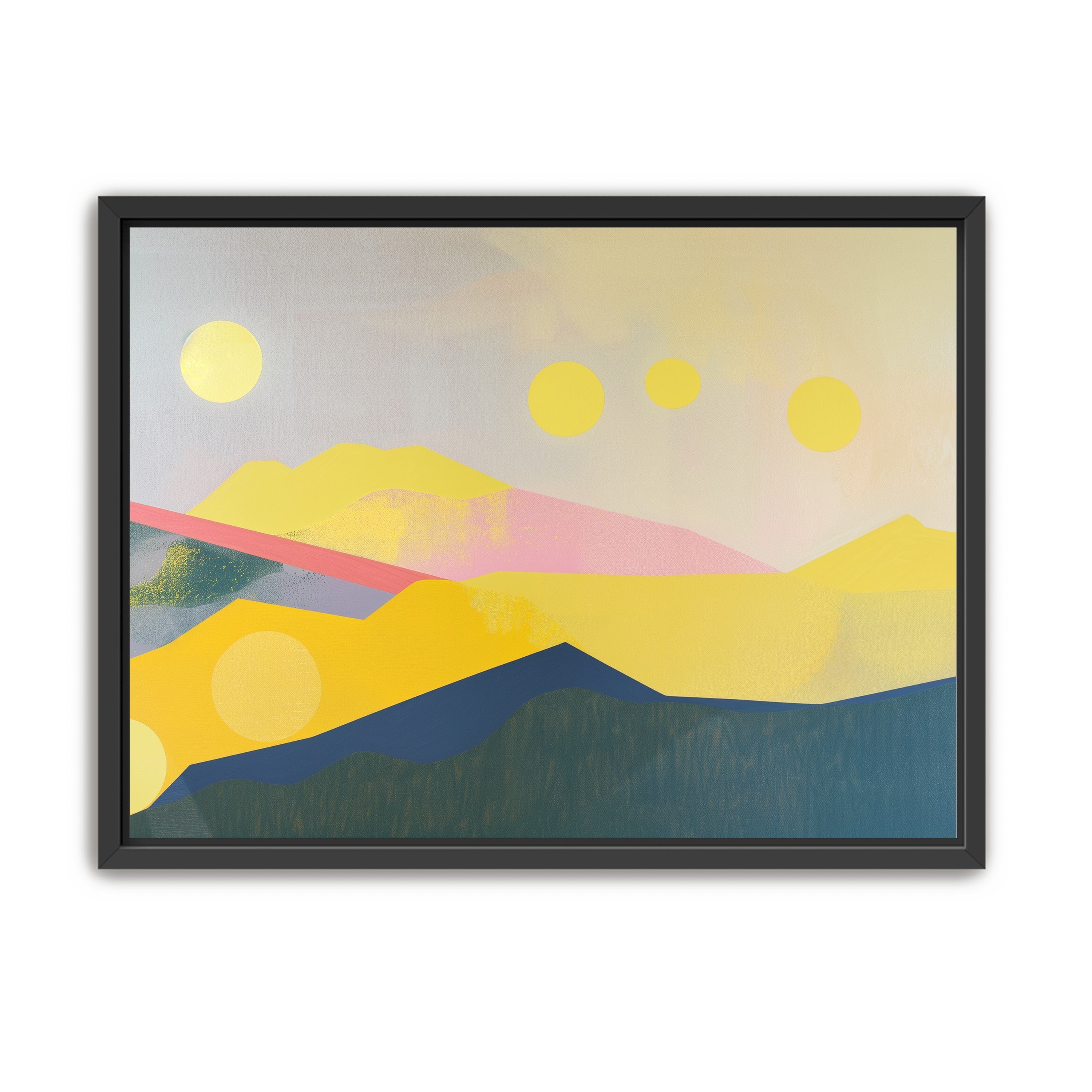 Many suns above the hills