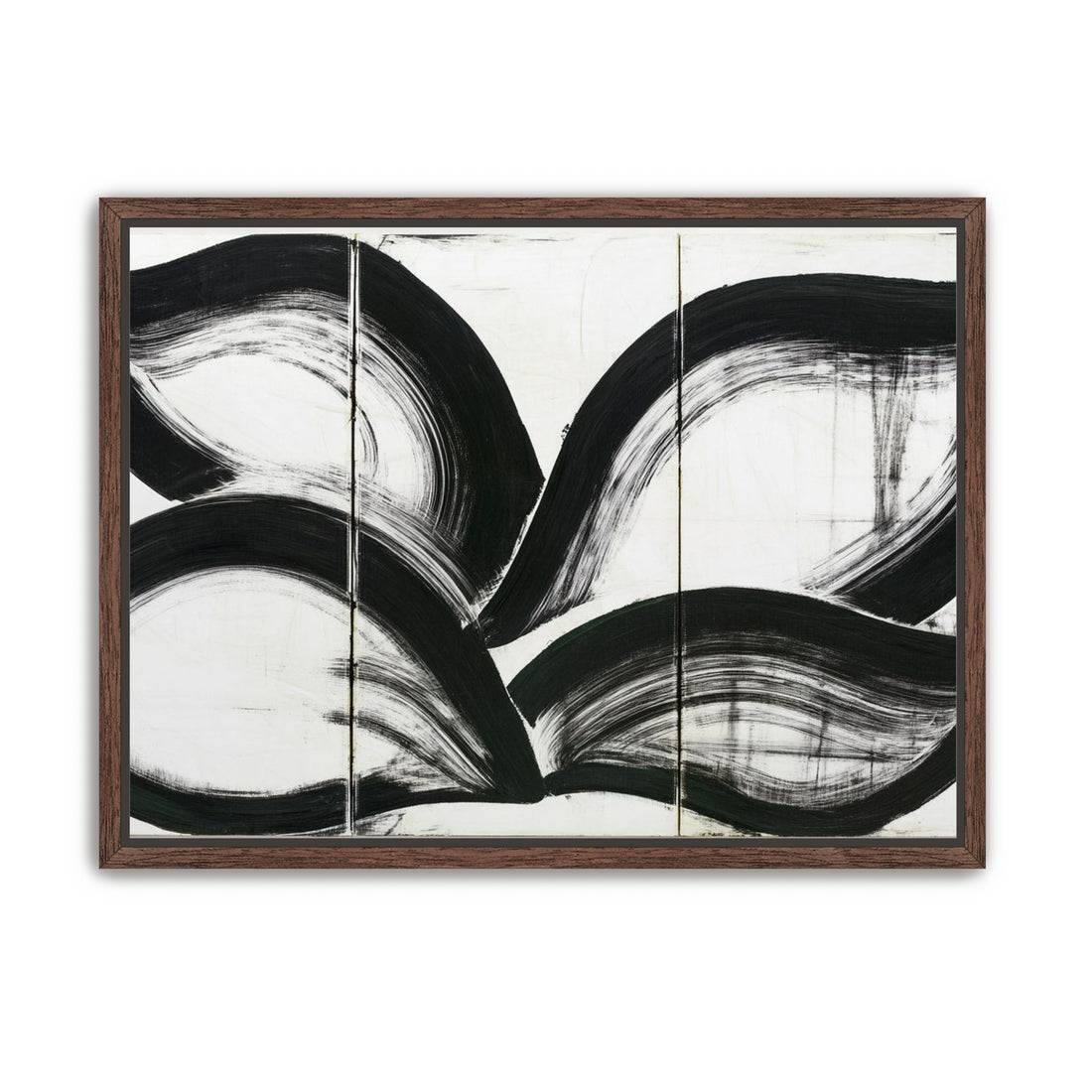 Black arcs across white panels