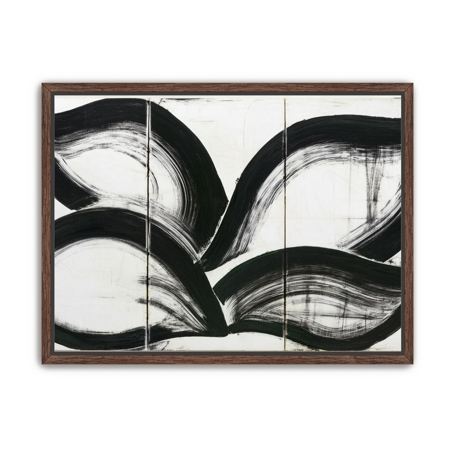 Black arcs across white panels