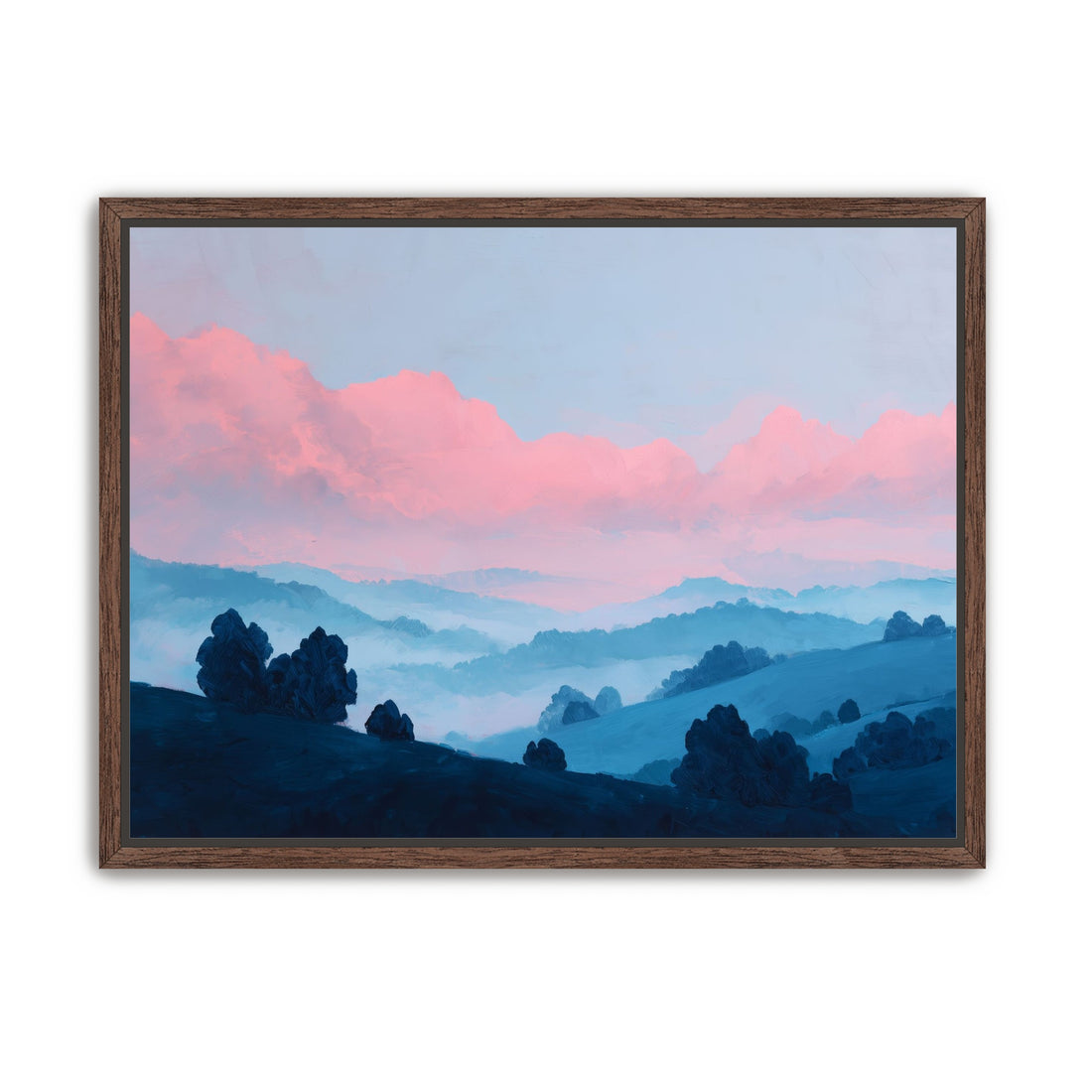Pink Cloud Band Over Blue Ridges