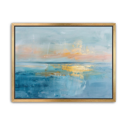Gold light on quiet water