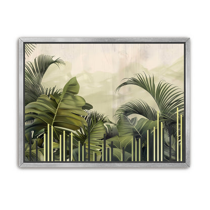 Pale sky over green fronds