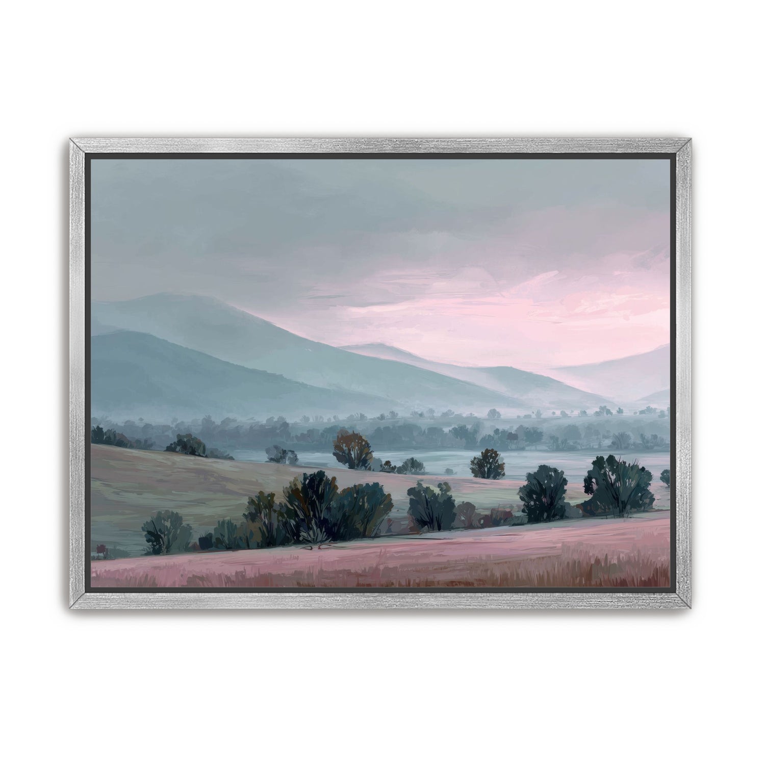 Low Hills Fading into Mist
