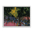 Children playing under trees