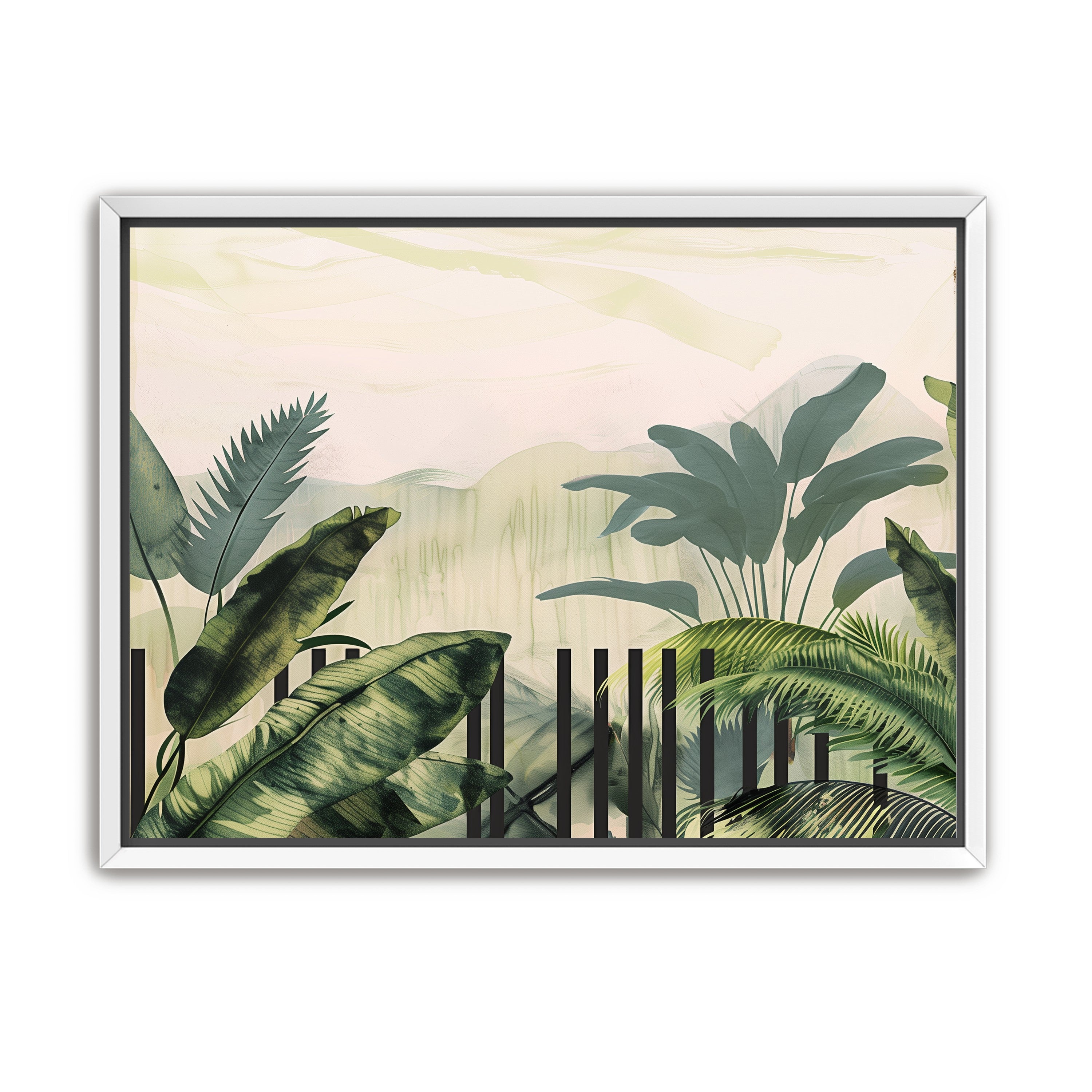 Black posts in the palms