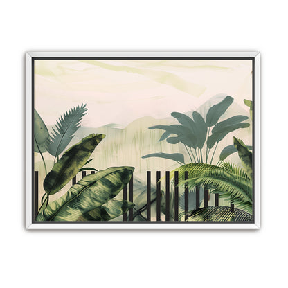 Black posts in the palms