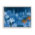 City lights behind lilies