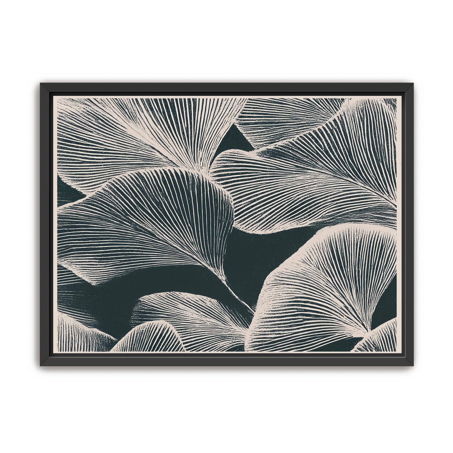 Pale veins on dark leaves