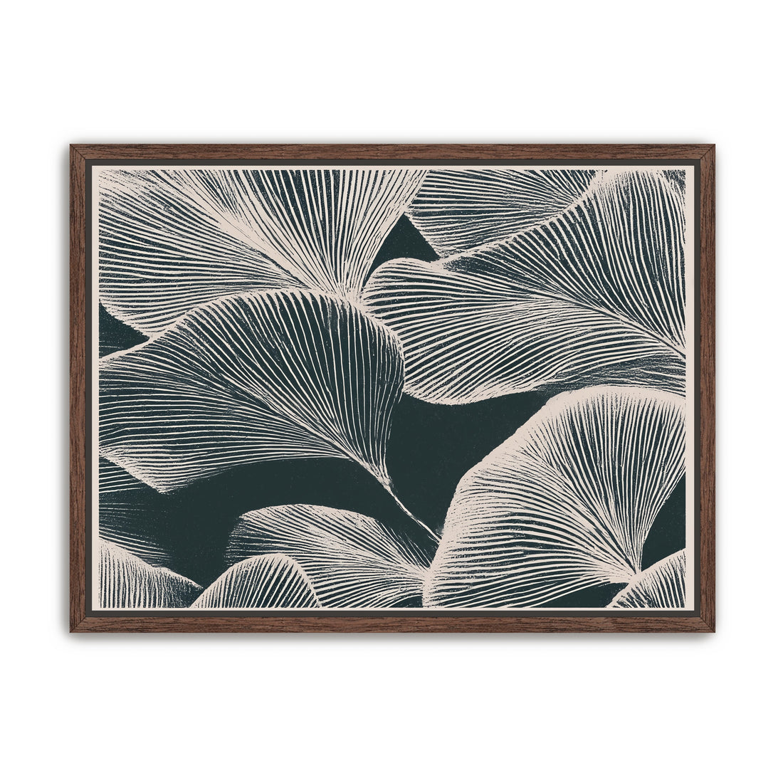 Pale veins on dark leaves