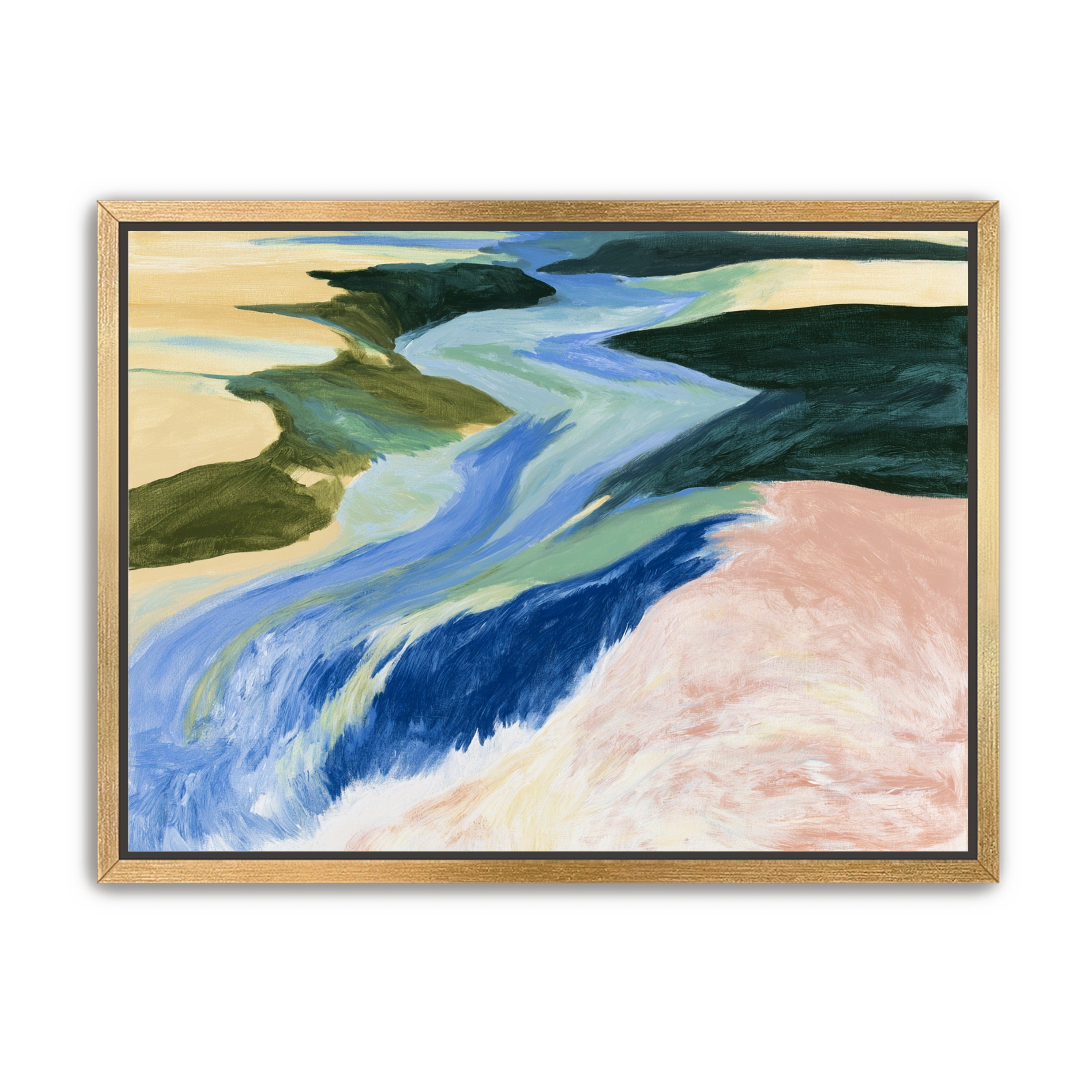 River bends through sandbars