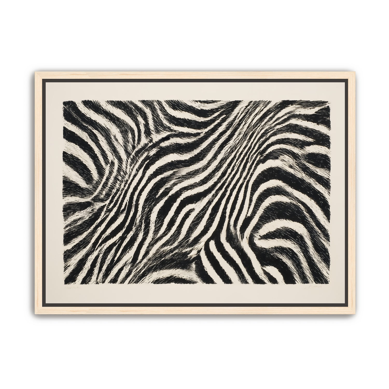 Zebra stripes across the frame