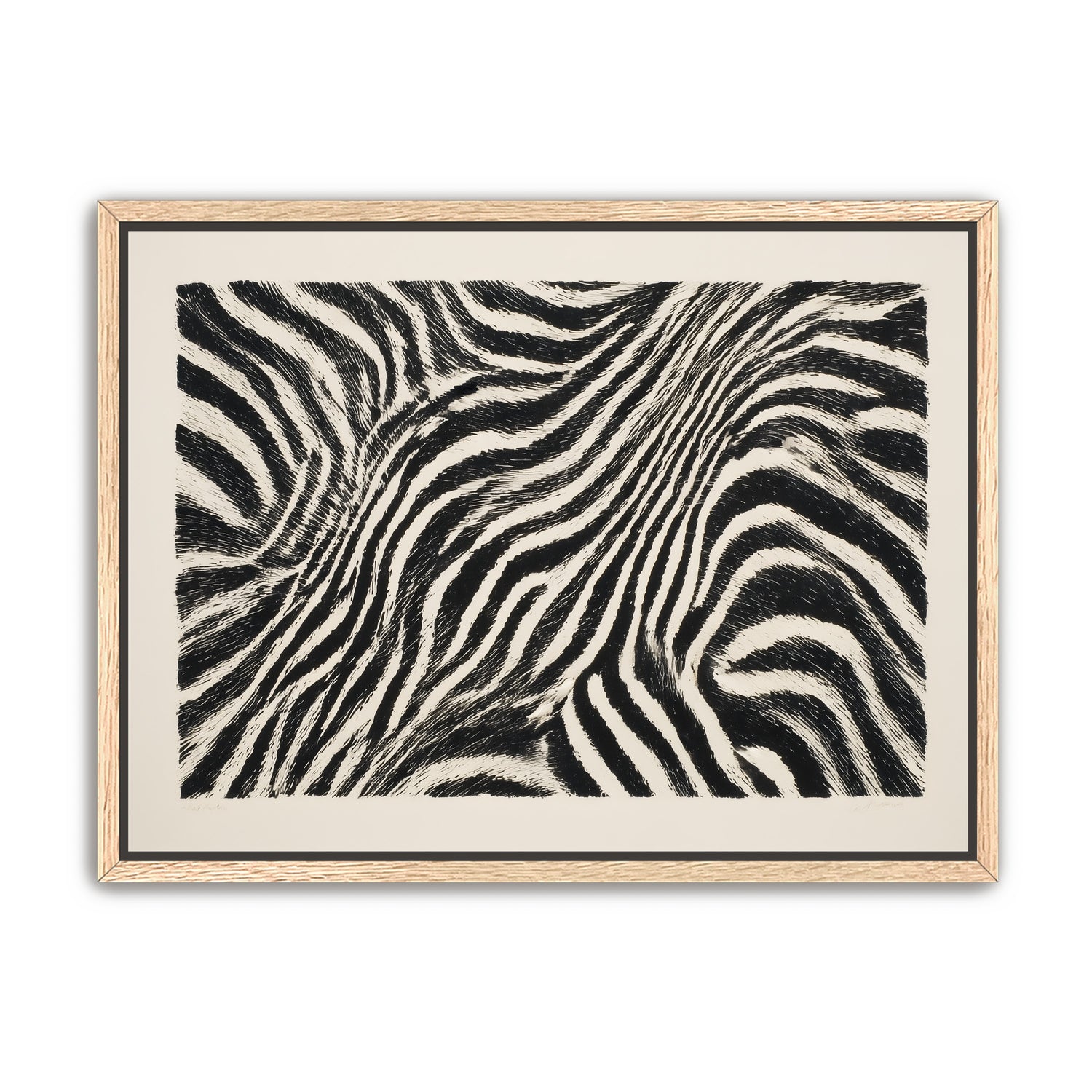 Zebra stripes across the frame