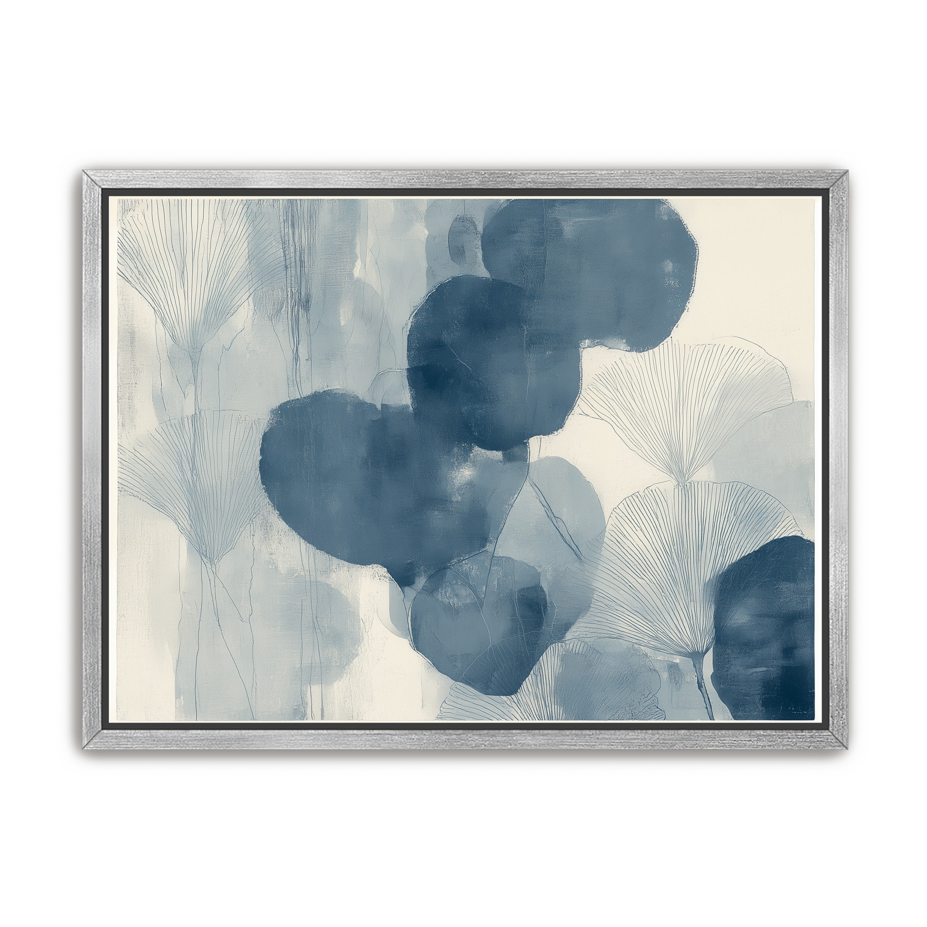 Dark leaves among pale fans