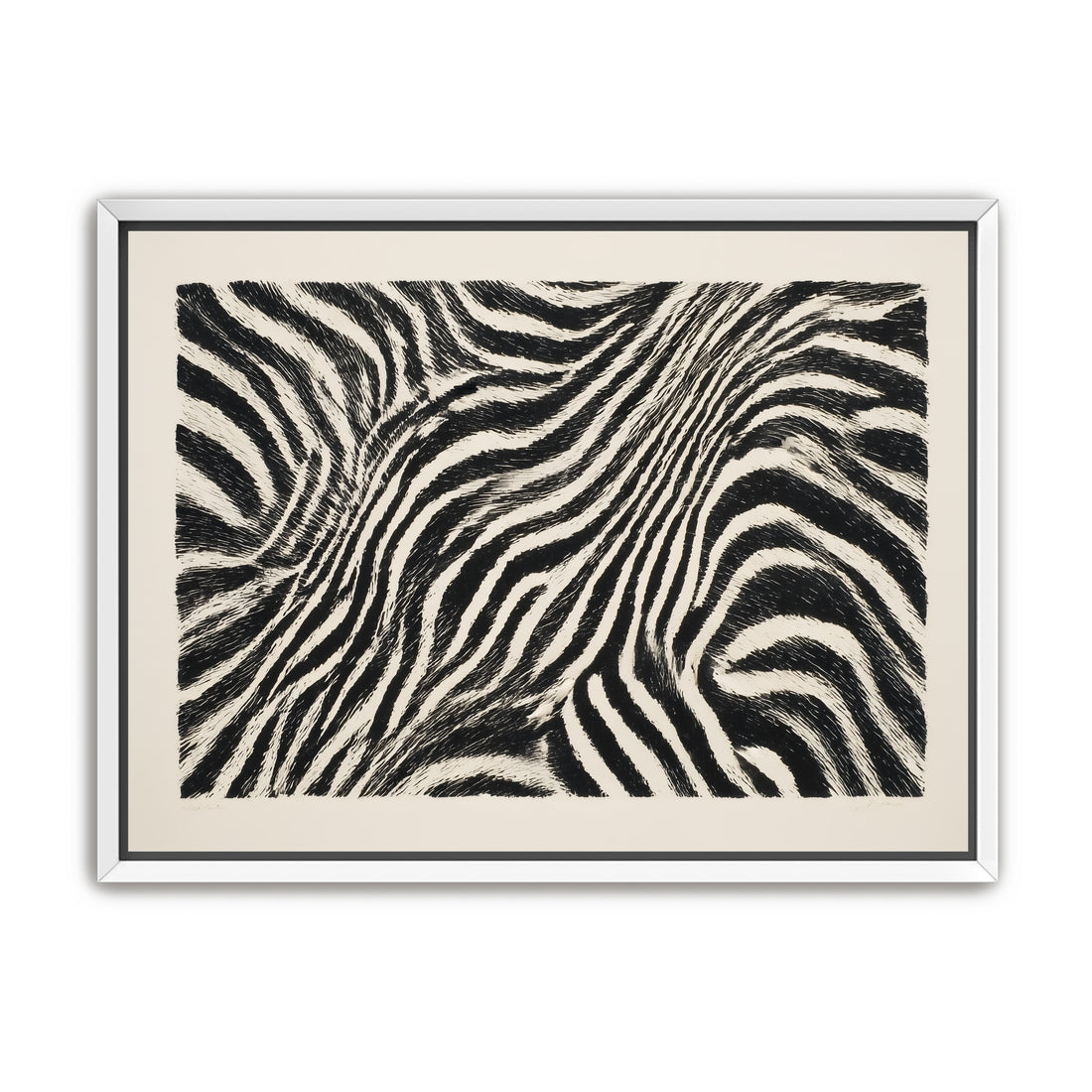 Zebra stripes across the frame