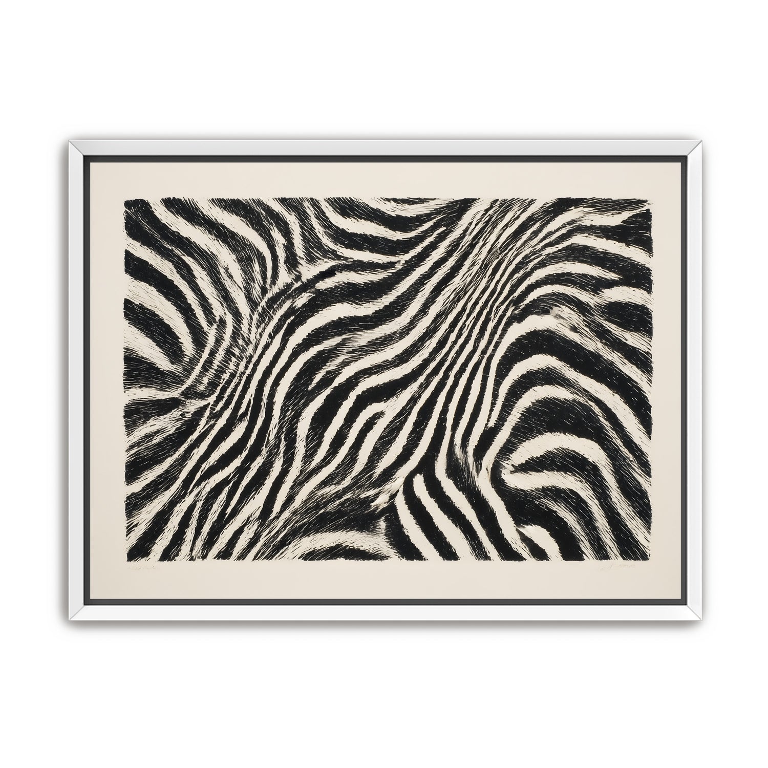 Zebra stripes across the frame