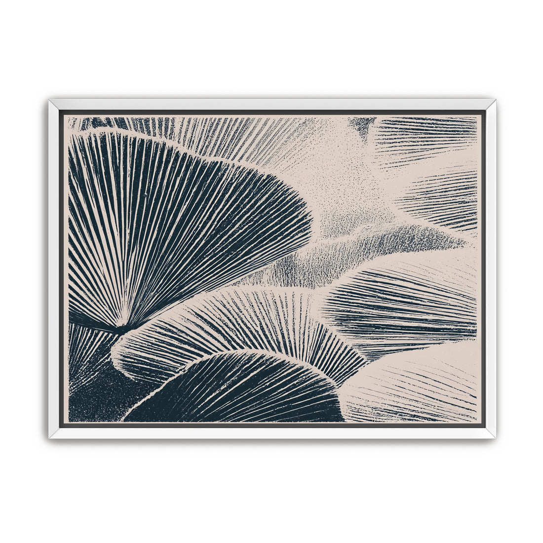 Ink shadows on palm fronds