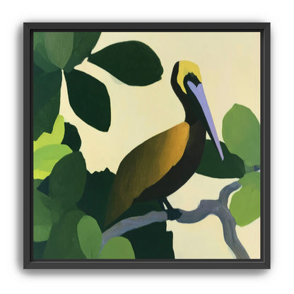 Long beak in green shade