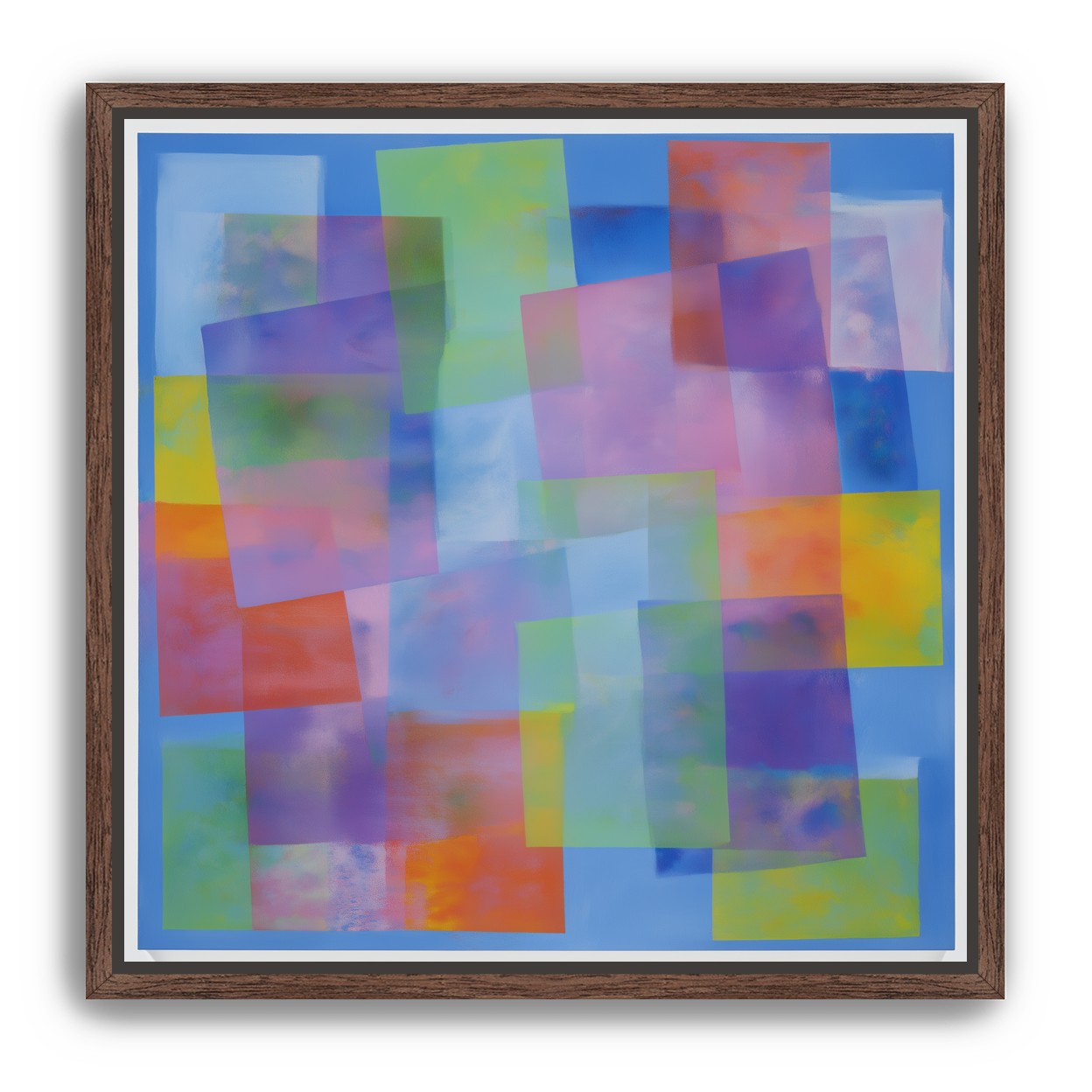 Blue field under shifting pastels