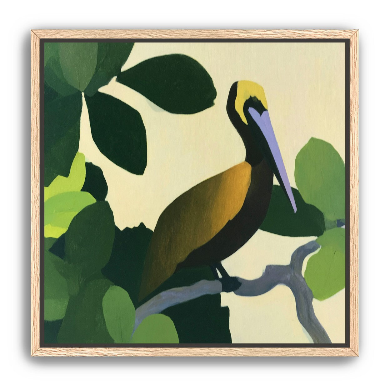 Long beak in green shade