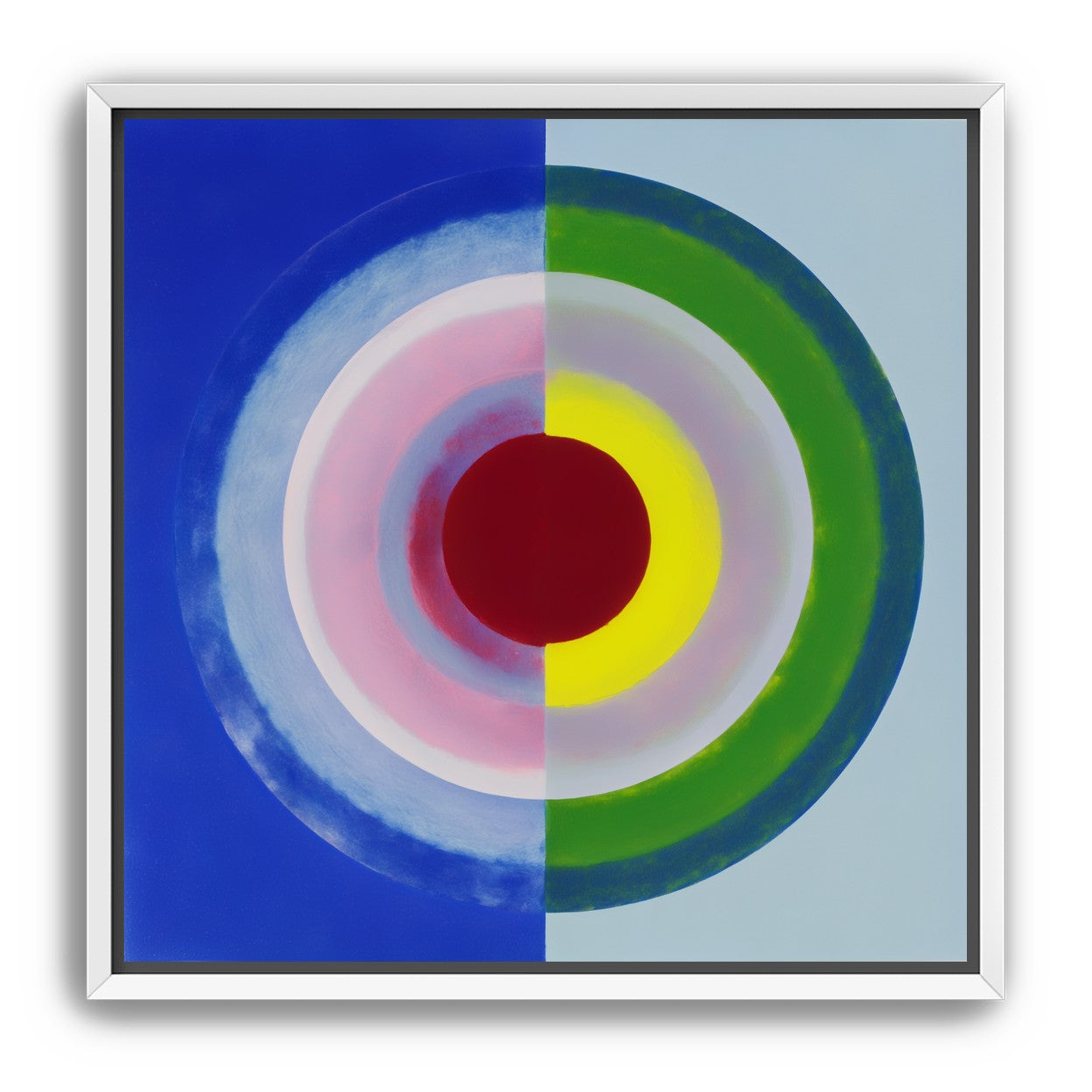 Blue and green split circle