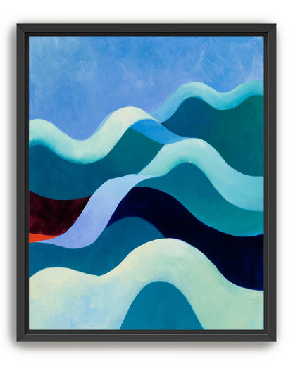 Pale bands across deep blue