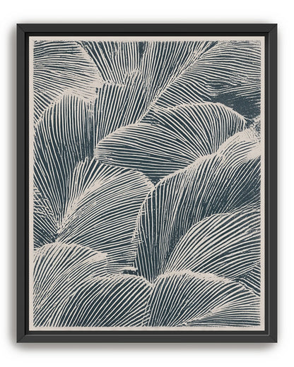 Palm fronds pressed together