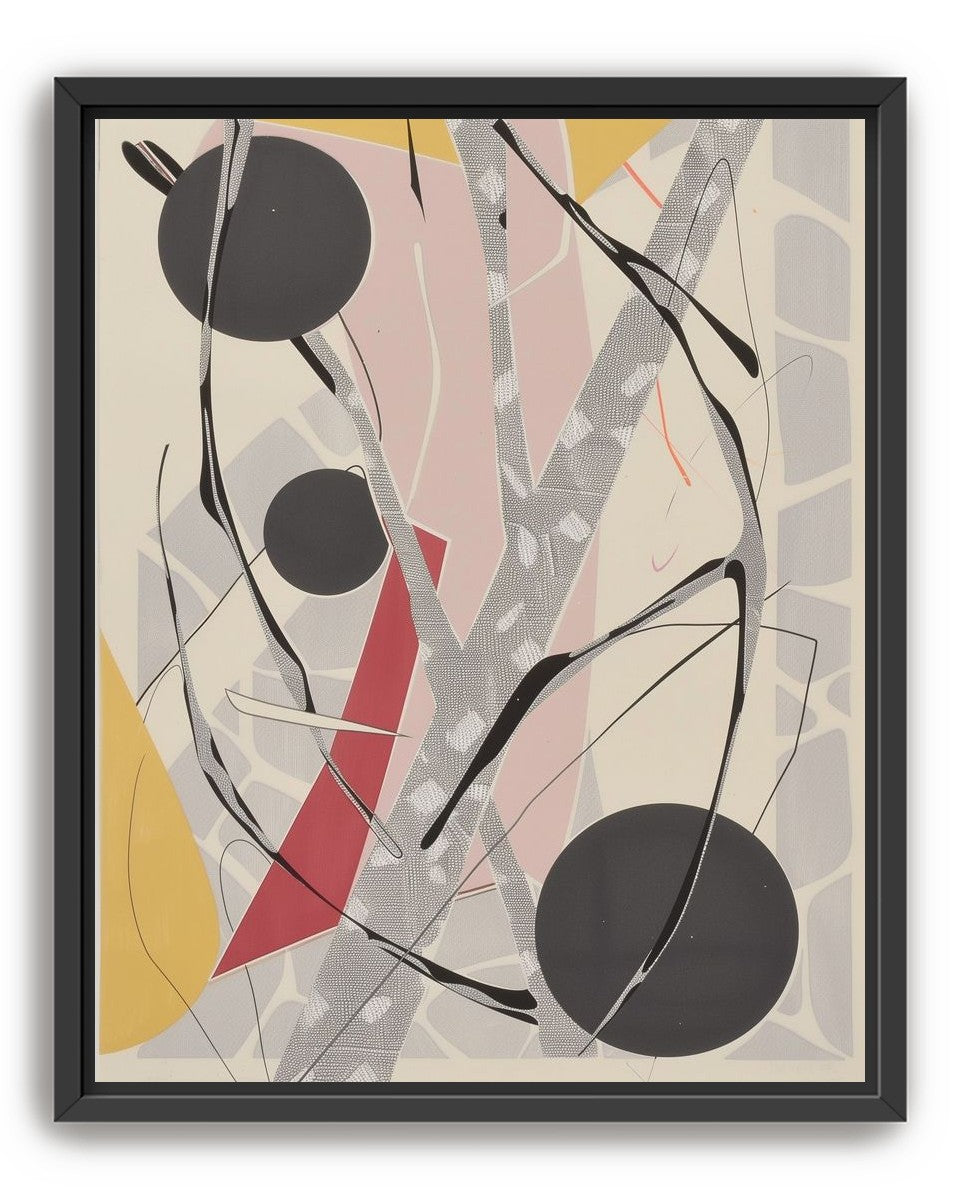 Layered circles with red wedge