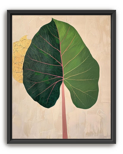 Split green leaf portrait