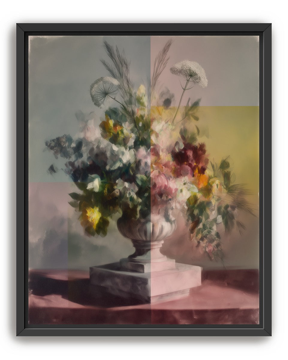 Bouquet in divided light