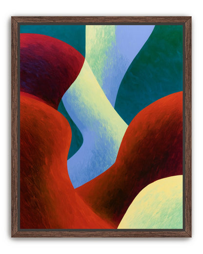 Curved bands in thick paint