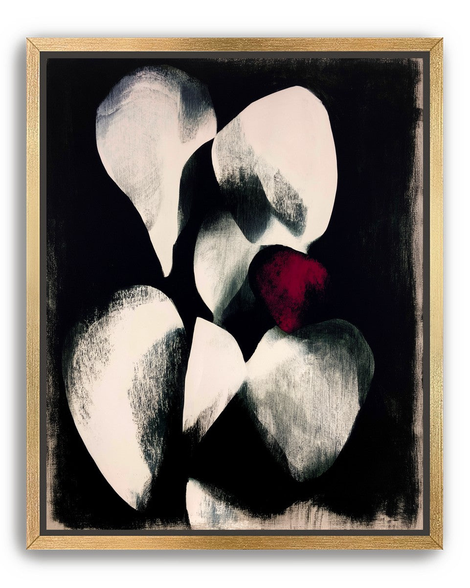 Red petal in shadowed bloom