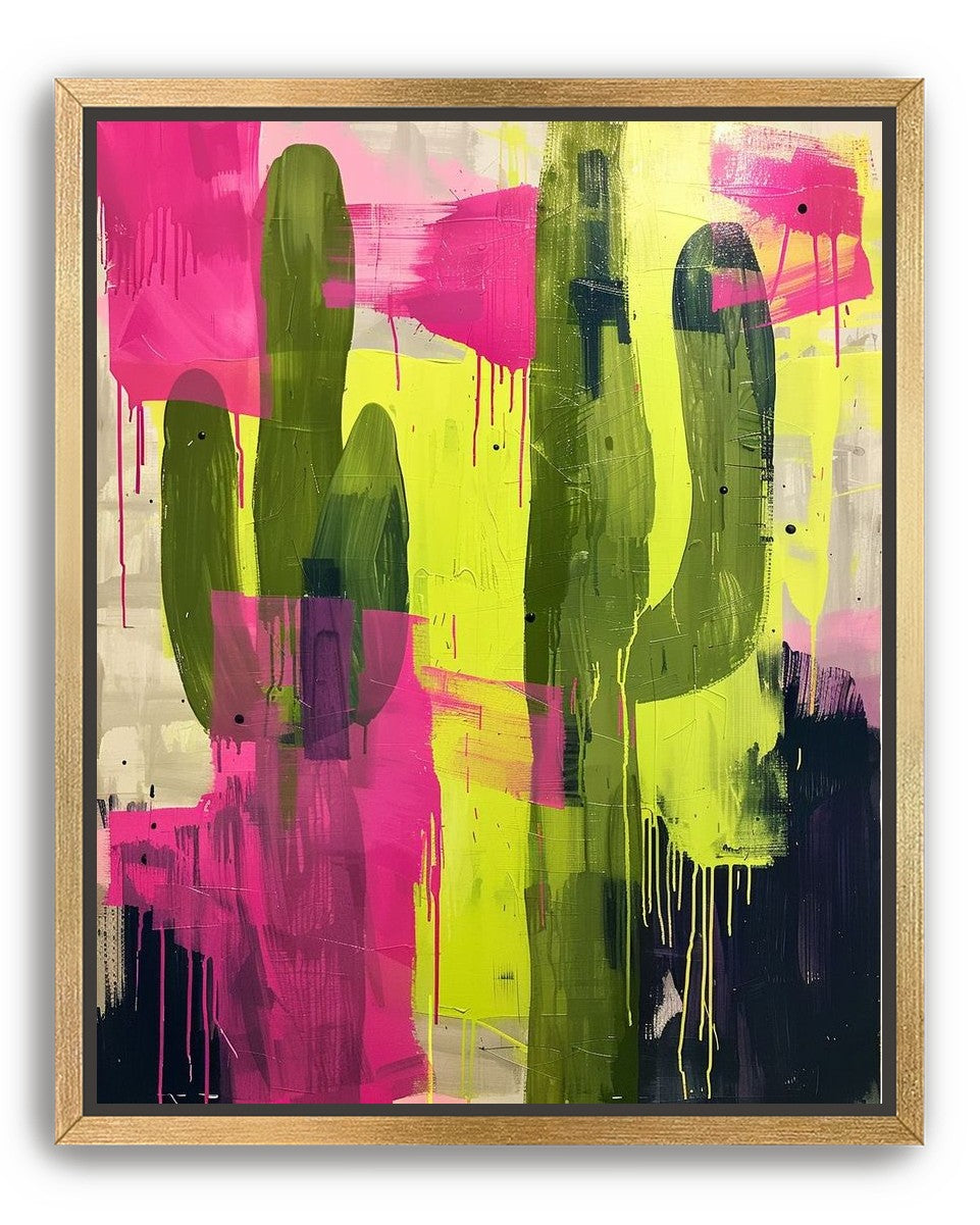 Dark columns within neon wash