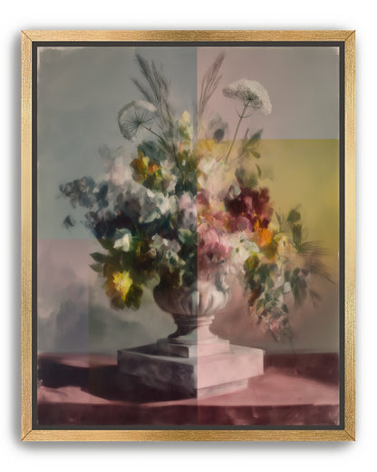 Bouquet in divided light