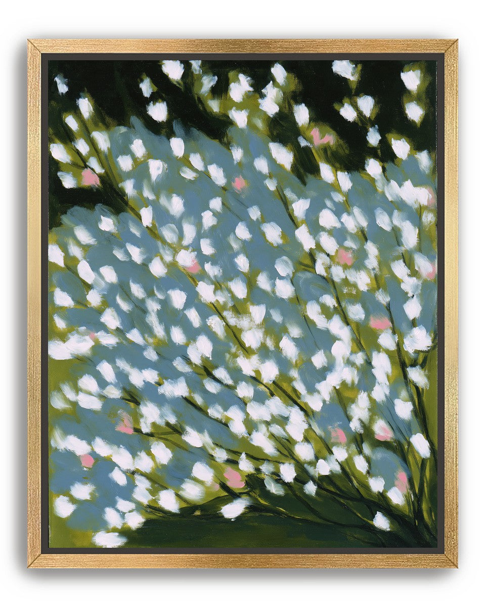 Pink breaks the white field