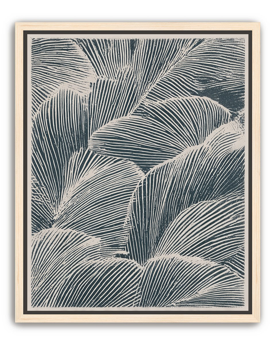 Palm fronds pressed together