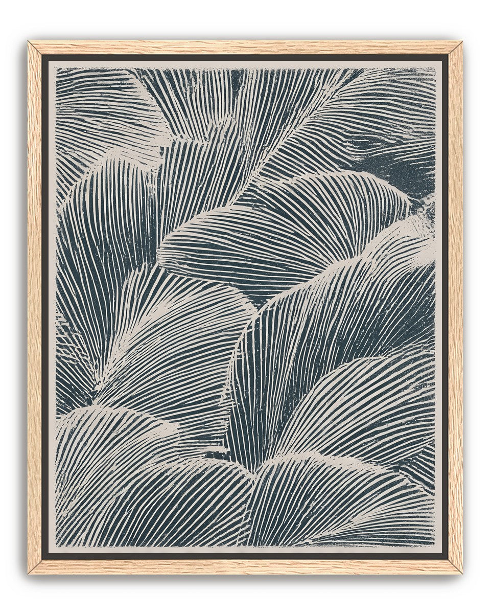 Palm fronds pressed together