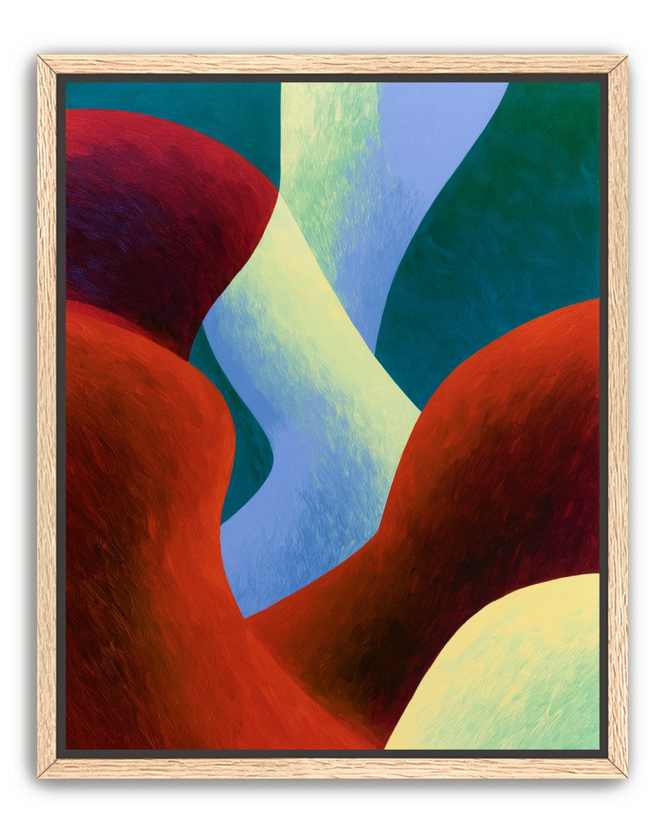 Curved bands in thick paint