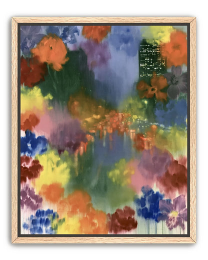 City lights in painted bloom