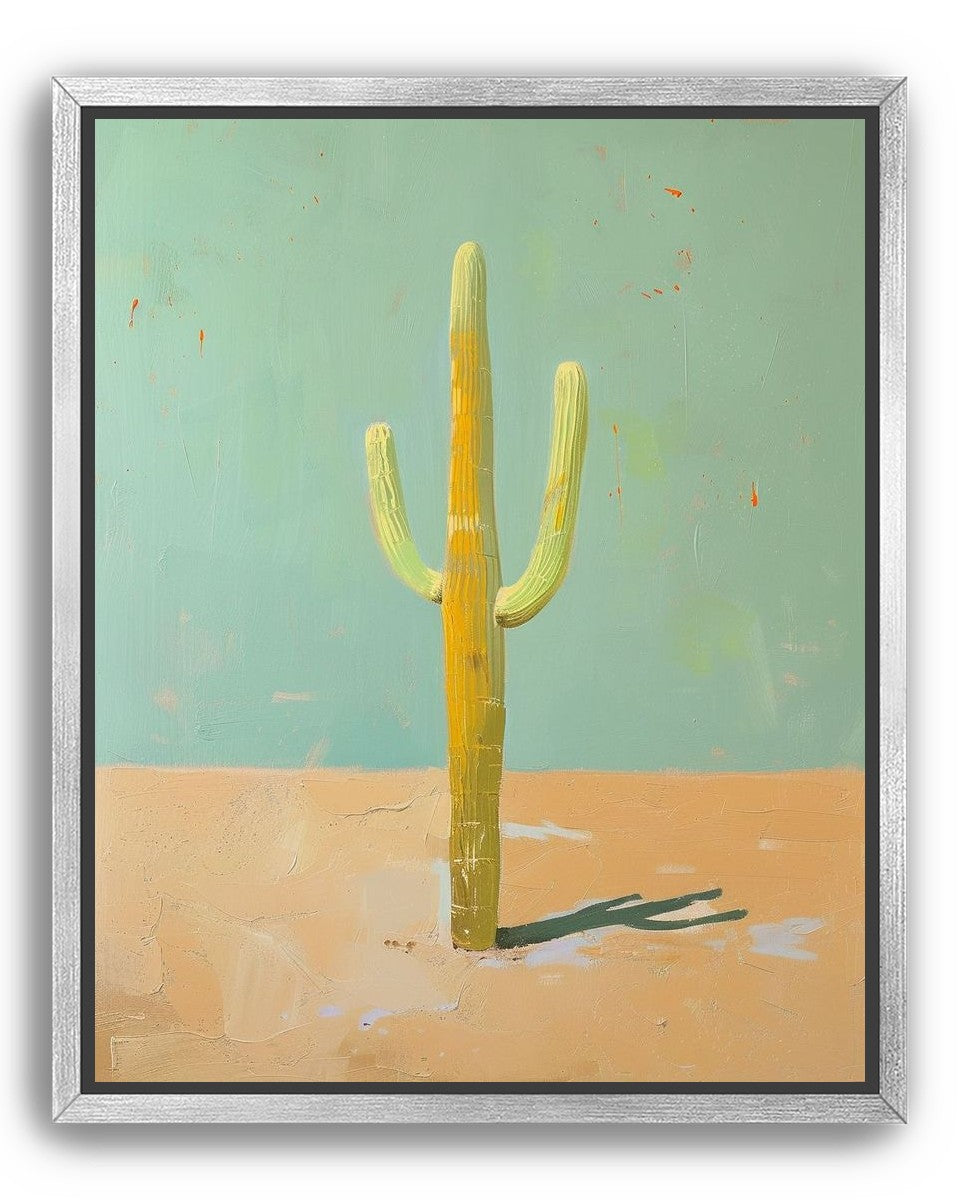 Saguaro beneath a pale sky