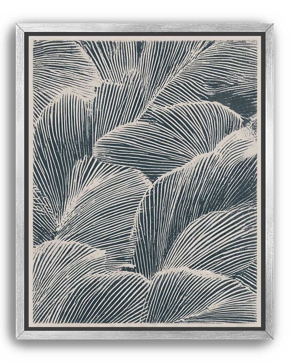 Palm fronds pressed together