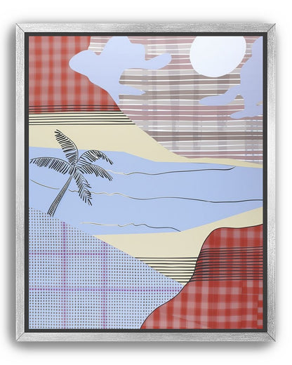 Striped sky over the beach