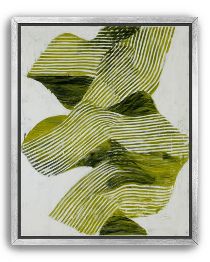 Olive stripes across white