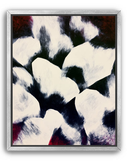 White blocks among dark ground