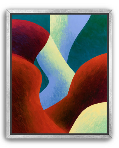 Curved bands in thick paint
