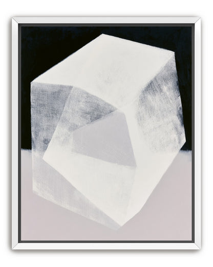 Milkwhite facets in deep black