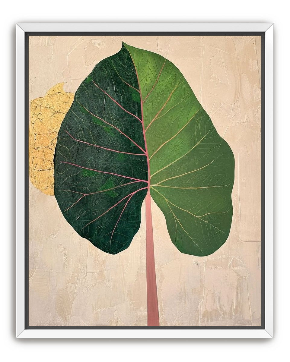Split green leaf portrait