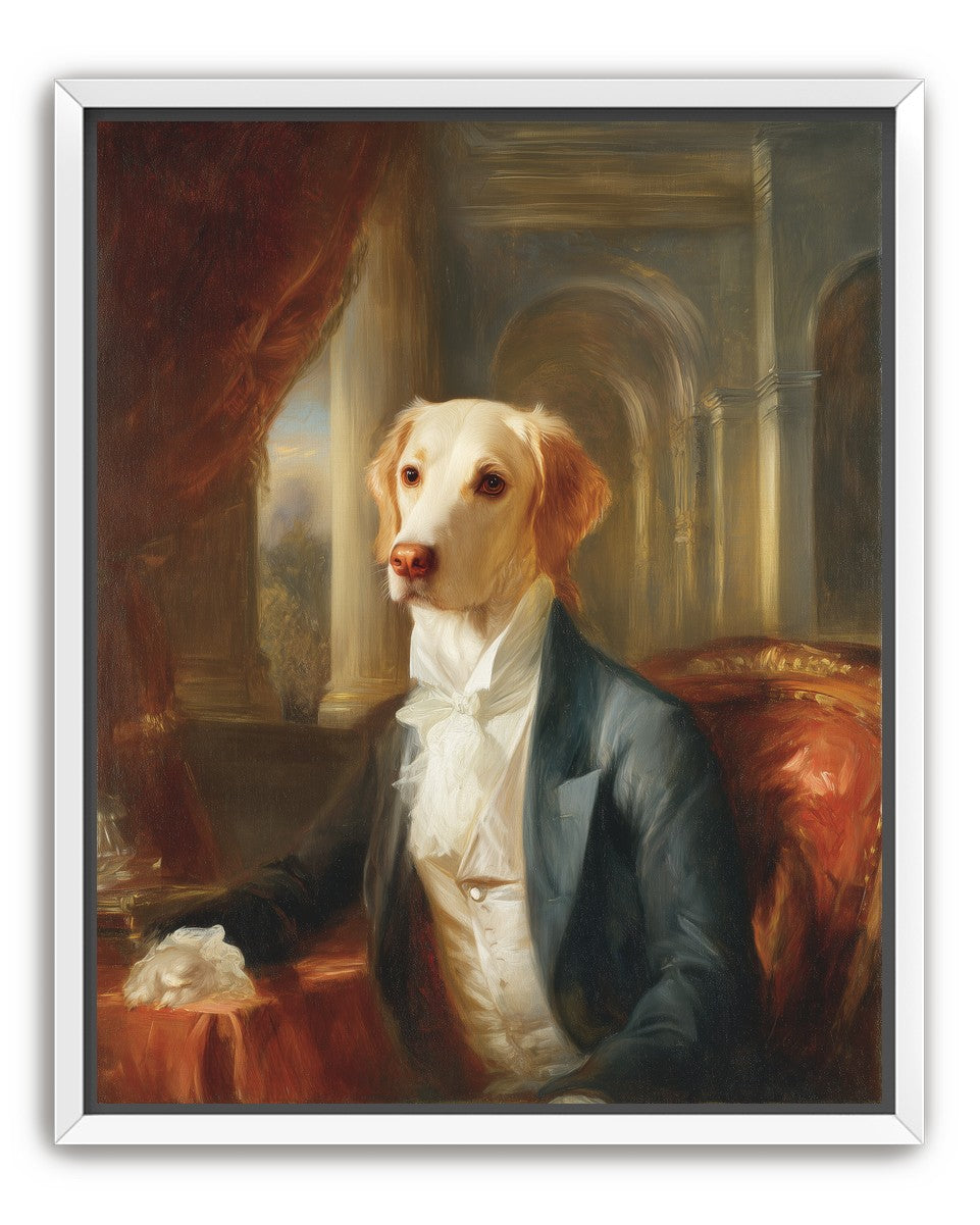 A dog in formal wear