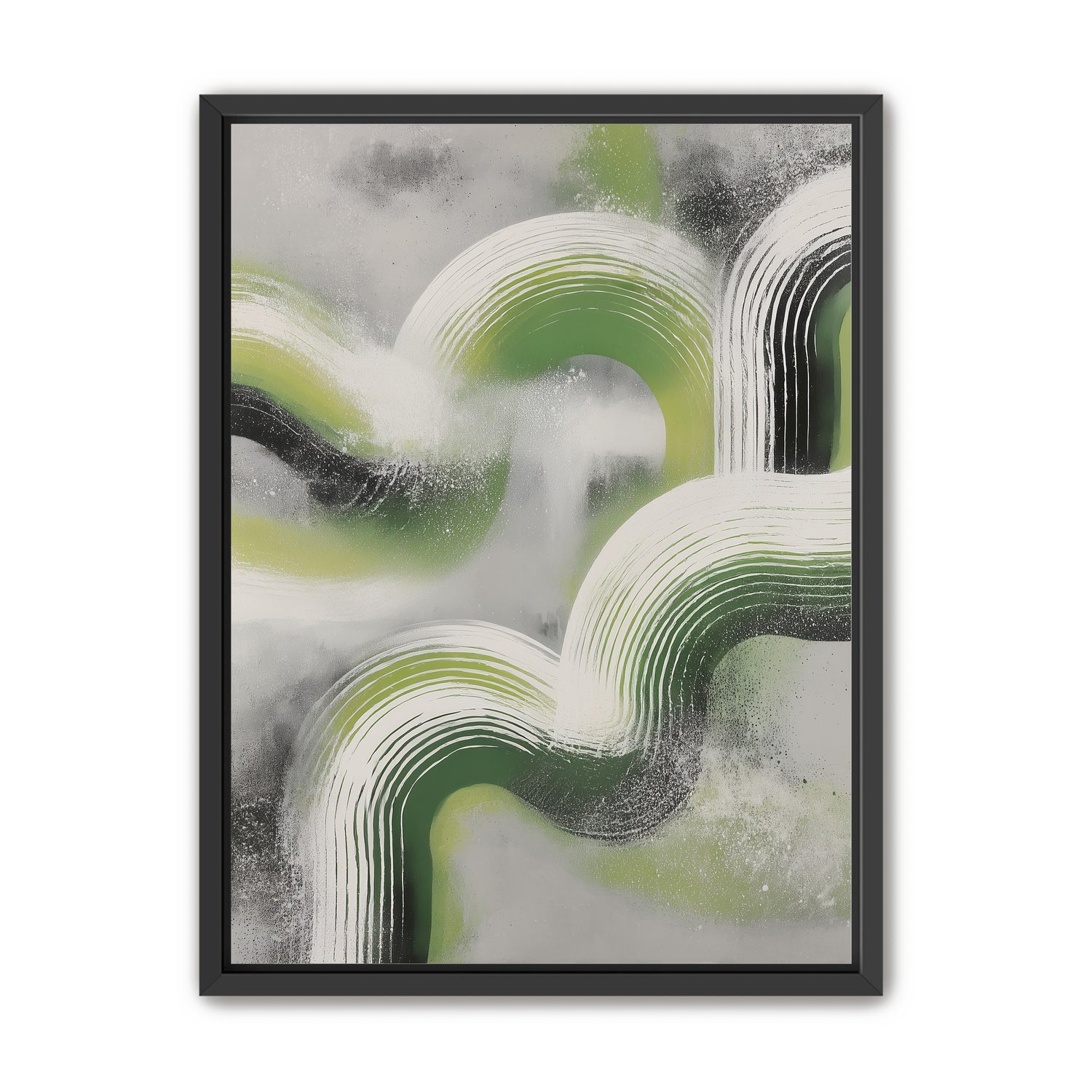 White arcs in green haze
