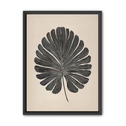 Striped fan leaf alone